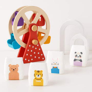 Wooden Animal Hand Ferris Wheel for Baby