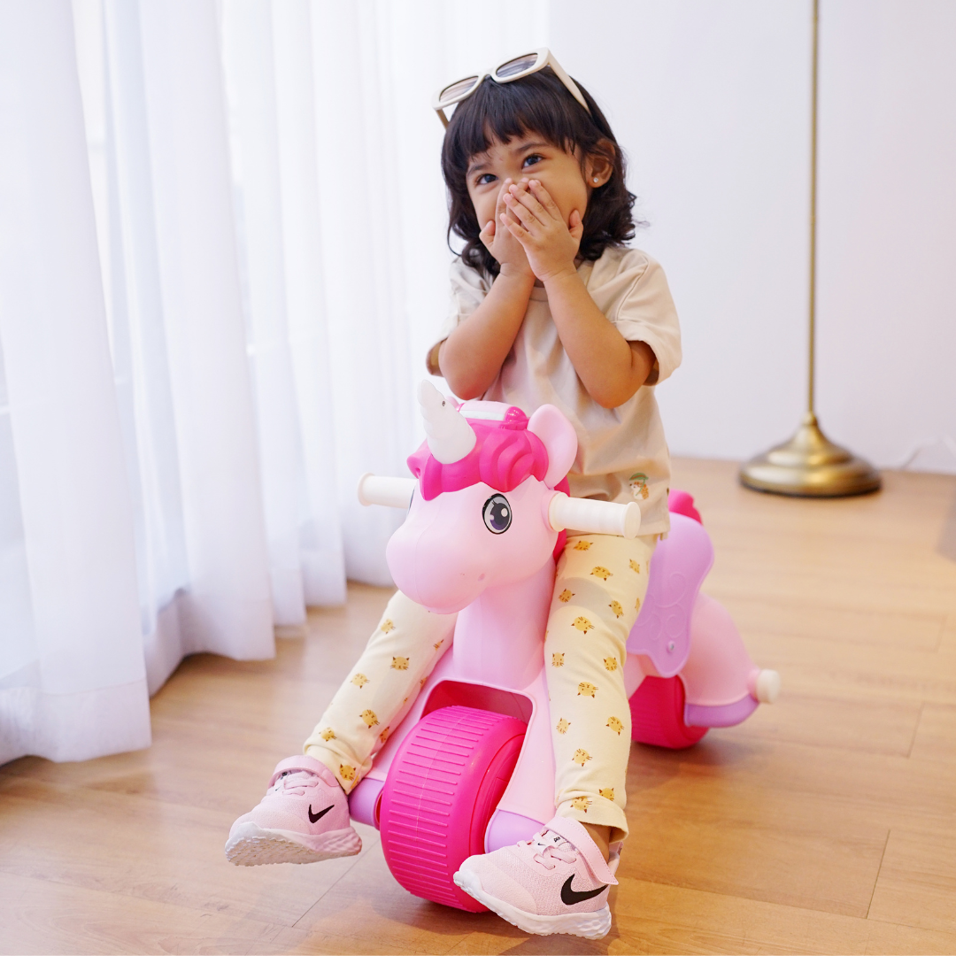 Volta Unicorn Foot To Floor Balance Push Scooter 3+ SHP708_PNK