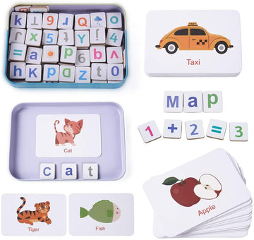 Wooden Magnetic Letters Numbers Alphabet Fridge Magnets Educational Toy Set Preschool Learning for 3 to 5 Years Kid Toddler