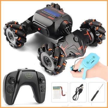 Twist Stunt Car with 2.4g Remote Control - Dual Control - Orange / Green