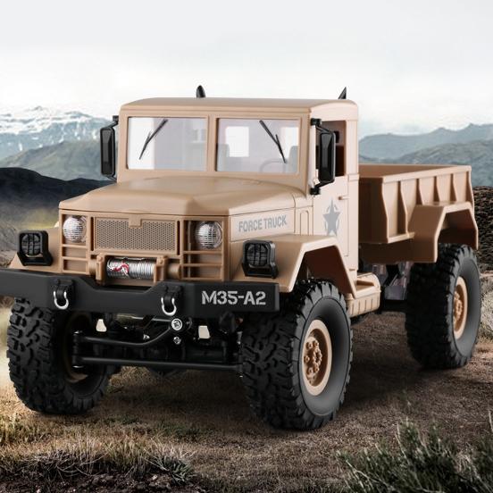 Off-road Climbing Truck for Kids with Wifi Control and Led Lights - Khaki