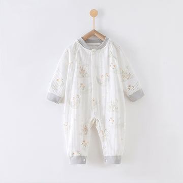 90 Size The Prince of the Castle Class A Pure Cotton Long-Sleeve Baby Onesie - Cozy Newborn Bodysuit for Fall and Winter
