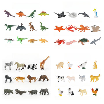12 PCs of Mini simulated Animals Assorted Action Figures Toys - Farm animals: 12 PCs