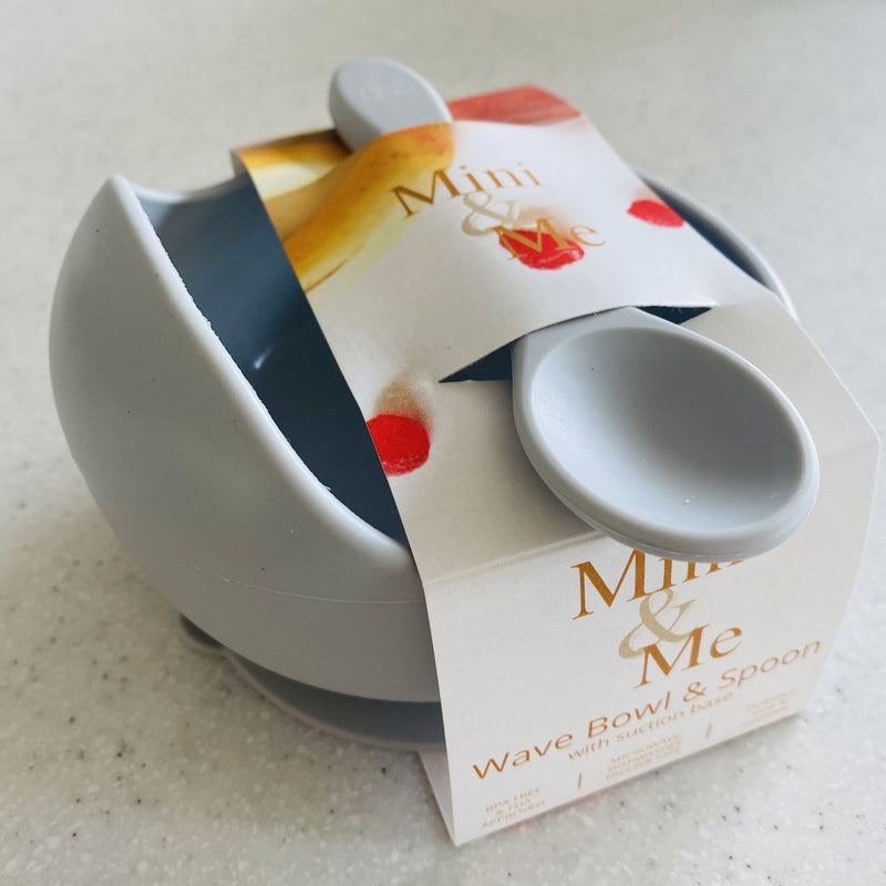 Mini & Me Suction Wave Bowl & Spoon