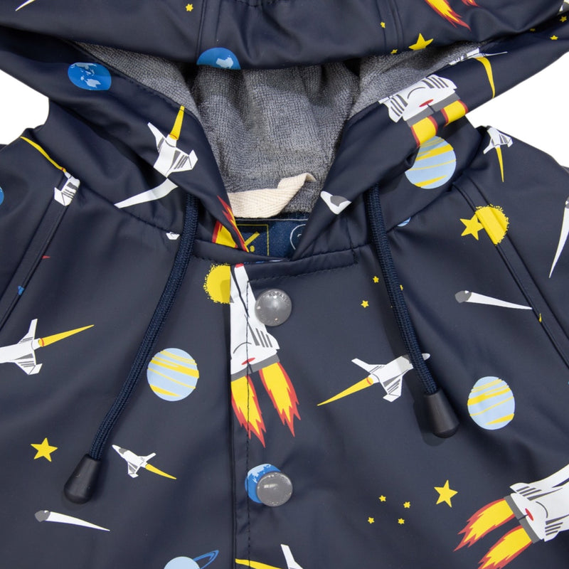 Korango Space Rocket Raincoat - Navy
