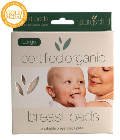 Natures Child Reusable Organic Breast Pads 6pk