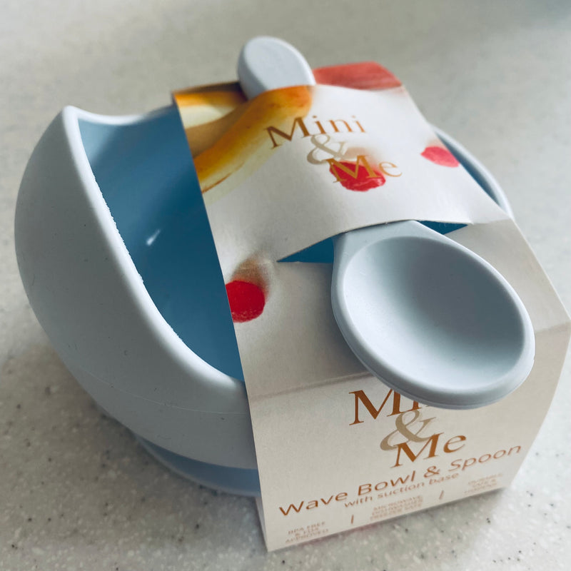 Mini & Me Suction Wave Bowl & Spoon