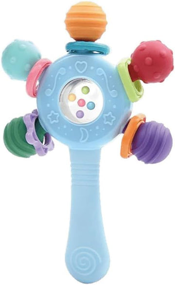 Baby Rattle,Baby Teether Teething Toys for Babies 0 3 6 9 12 18 Months,Baby Sensory Toy for 0-6 6-12 Months,Montessori Early Education Toy,Grasp Training,Newborn Toys(Pink)