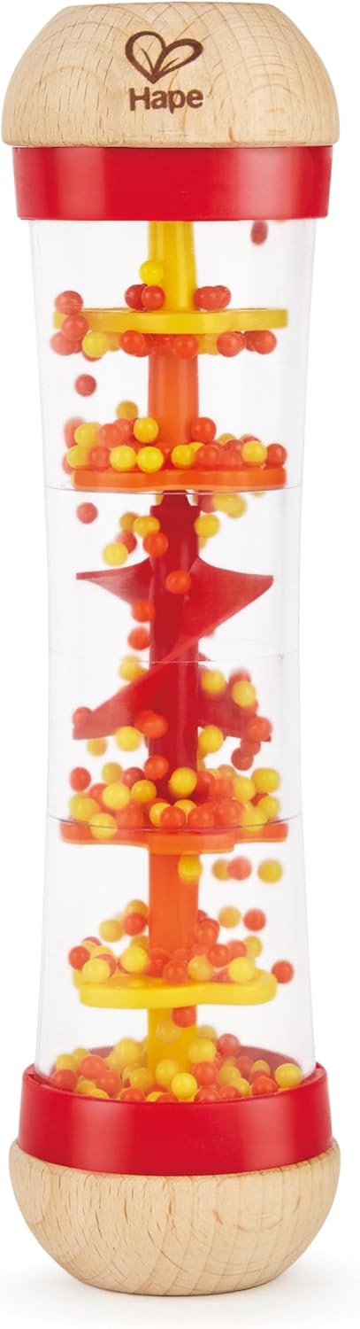 Hape Beaded Raindrops Rattle Educational/Kids/Baby/Sound Musical Wooden Toy 0m+