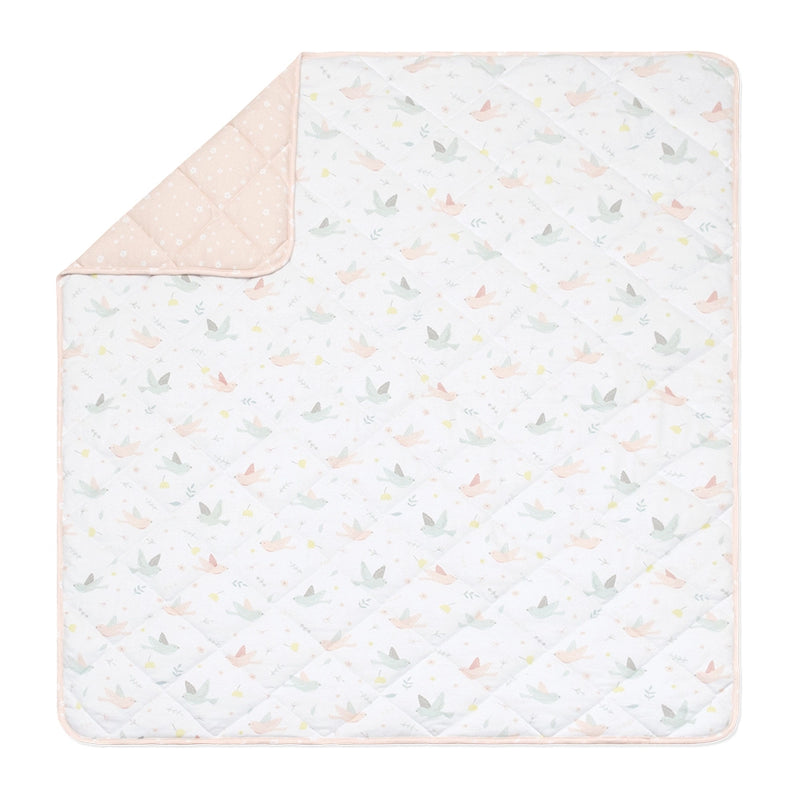 Jersey Cot Comforter Quilt - Ava Blush Floral