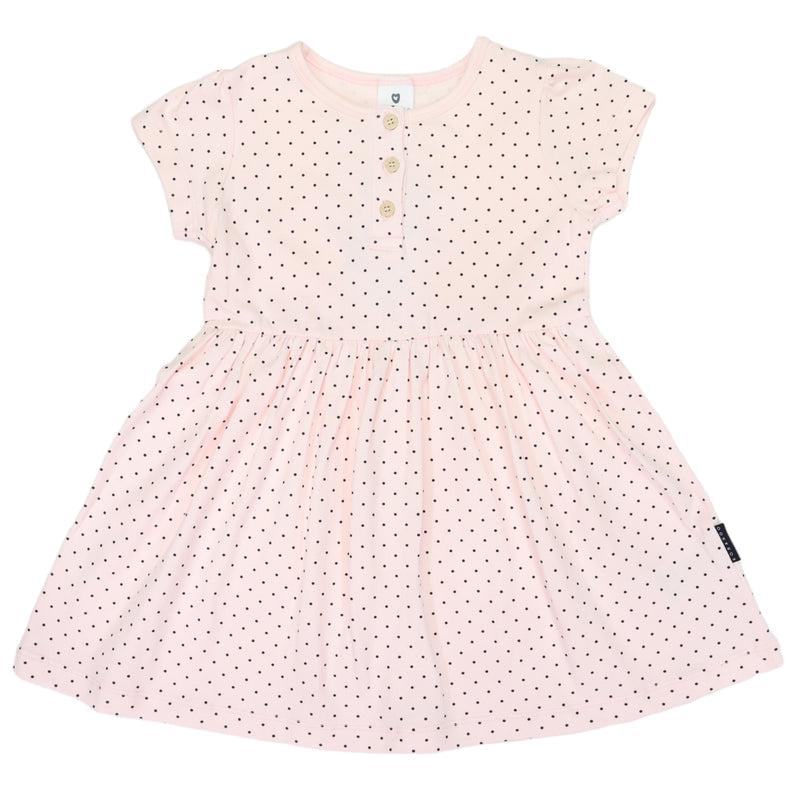 Korango Cotton Stretch Spot Dress - Pink