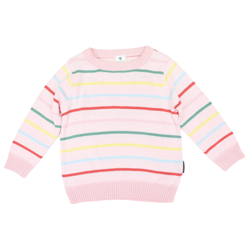 Korango Stripe Knit Sweater - Pink