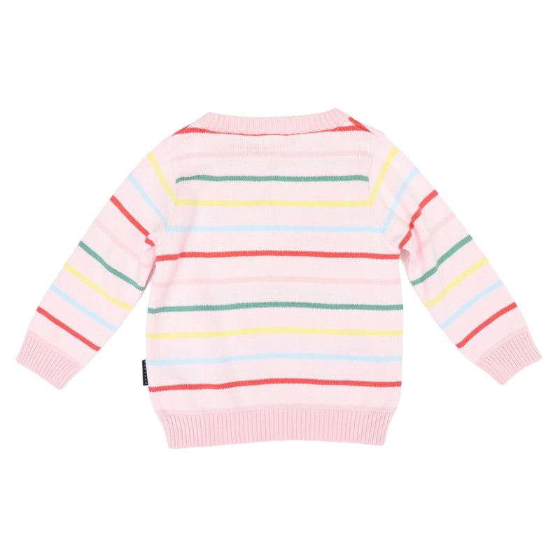 Korango Stripe Knit Sweater - Pink