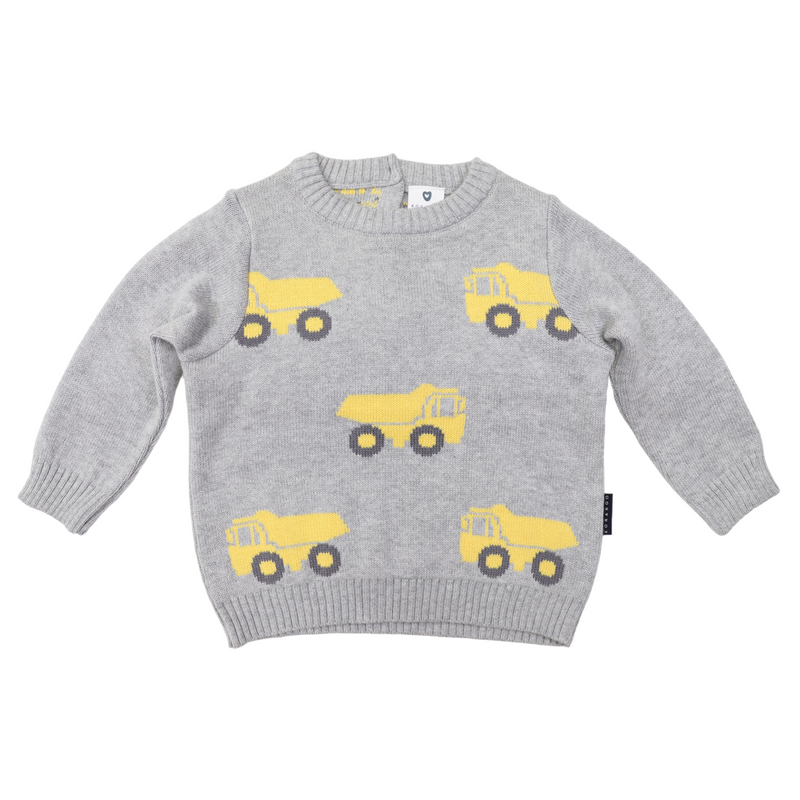 Korango Knit Sweater - Tip Truck Grey