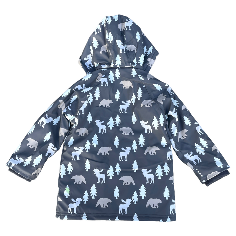 Korango Bear Colour Change Raincoat - Charcoal