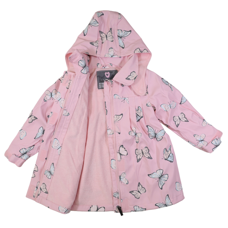 Korango Colour Change Butterfly Raincoat - Fairytale Pink