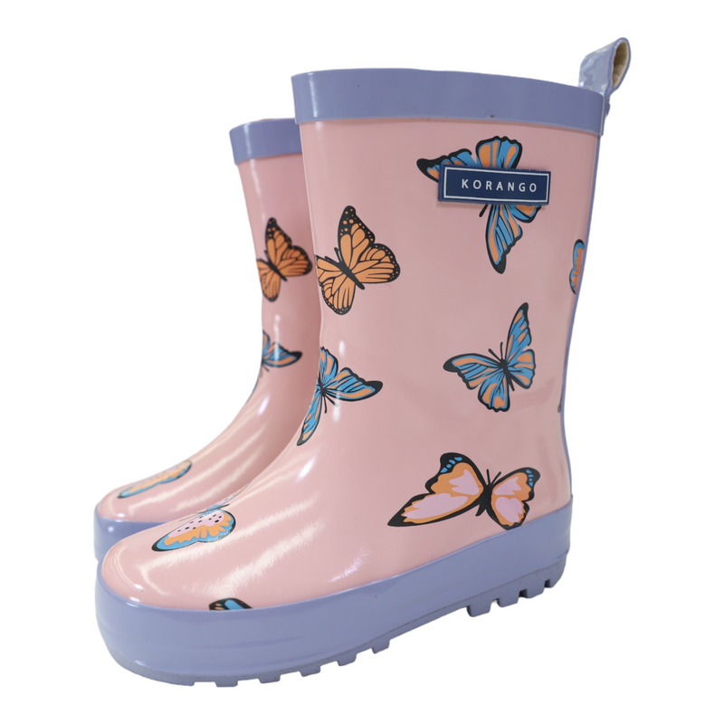 Korango Butterfly Gumboots - Fairytale Pink