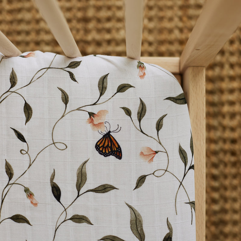 Snug As A Bub Cot Sheet - Fly Away Butterfly