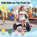 White RIGO tricycle bike for kids with three wheels, made of carbon steel, designed for young children, 70cm size.