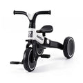 White RIGO kids tricycle bike with 3 wheels, made of carbon steel, designed for children, with a 70cm frame in a bright finish.