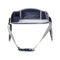 Keezi Kids travel lap desk in blue, portable car seat organizer and desk for kids, ideal for car and airplane use.
