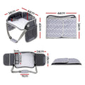 Keezi Kids Travel Tray in grey, portable car seat lap desk with organizer for car and airplane use, suitable for children.