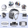 Grey Keezi Kids Travel Tray for car seat and airplane, portable lap desk and organizer for children, from Everything Baby.