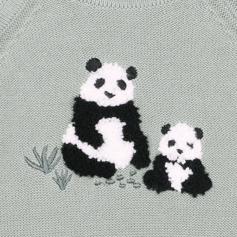 Angus Panda Knitted Romper