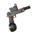 Grey Keezi kids electric water gun with 500ml tank, suitable for pretend play, lightweight and fun for children.