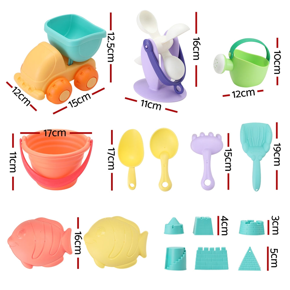 Keezi kids water table tool kit with sand truck, windmill, bucket, and shovel for outdoor sandpit and water play.