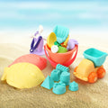 Keezi kids water table toy set with sand shovel, truck, windmill, bucket, and tools for outdoor sandpit play.
