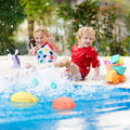 Keezi kids water table and sand play set with truck, windmill, bucket, shovel, and tools for outdoor sandbox fun