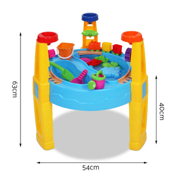 Keezi Kids Sandpit Pretend Play Set Water Sand Table Children Outdoor Toy Umbrella