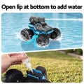 Blue Keezi kids' amphibious remote control car and boat with water spray, 2.4GHz radio control, for children’s activity play.
