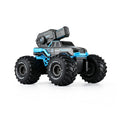 Blue Keezi kids amphibious remote control car and boat with water spray, 2.4GHz RC toy for children, water-resistant and fun.