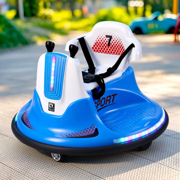 Blue Rigo Ride on Cars bumper toy for kids, featuring remote control, designed for toddlers, from Everything Baby.
