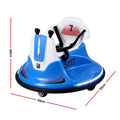 Blue Rigo Ride on Cars bumper toy for kids, featuring remote control and 12V battery, suitable for toddlers and young children.