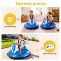 Blue Rigo ride-on car for kids with bumper guard, 12V battery and remote control, designed for toddlers from Everything Baby.