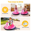 Pink Rigo ride-on toy car for kids with bumper, 12V battery, remote control, suitable for toddlers, by Everything Baby.