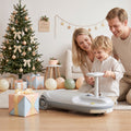 Grey Rigo ride-on car for kids with mop storage, 12V battery, suitable for young children, from Everything Baby.