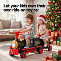 Kids ride-on train car by Everything Baby, 12V electric toy with two seats and realistic train design for children.