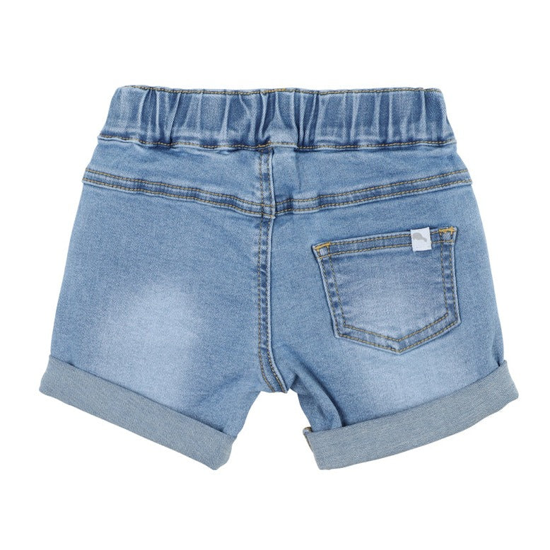 Racer Denim Shorts