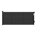 Keezi black retractable baby and pet safety gate extended to 400cm, flexible barrier for child and pet safety.