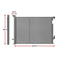 Keezi grey retractable baby and pet safety gate extending up to 400cm, designed for child and pet safety in homes.