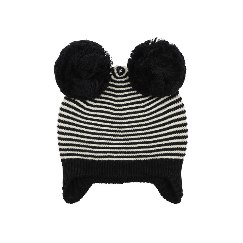 Angus Stripe PomPom Knitted Beanie