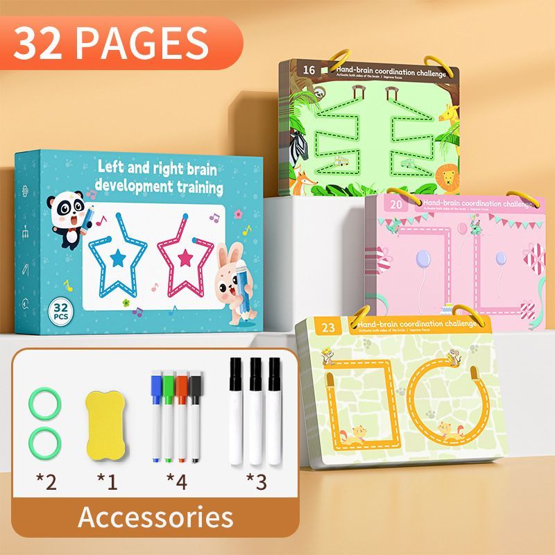 Early education dot-to-dot cards by Everything Baby for toddlers, improve pen control and fine motor skills, 64 pages preschool learning.