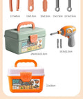 Wooden building set with electric drill toy for kids, 144-piece educational construction and creative puzzle kit from Everything Baby.