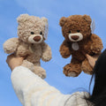 Light brown plush teddy bear, 20cm huggable toy from Everything Baby, soft stuffed animal perfect for kids and as a gift.