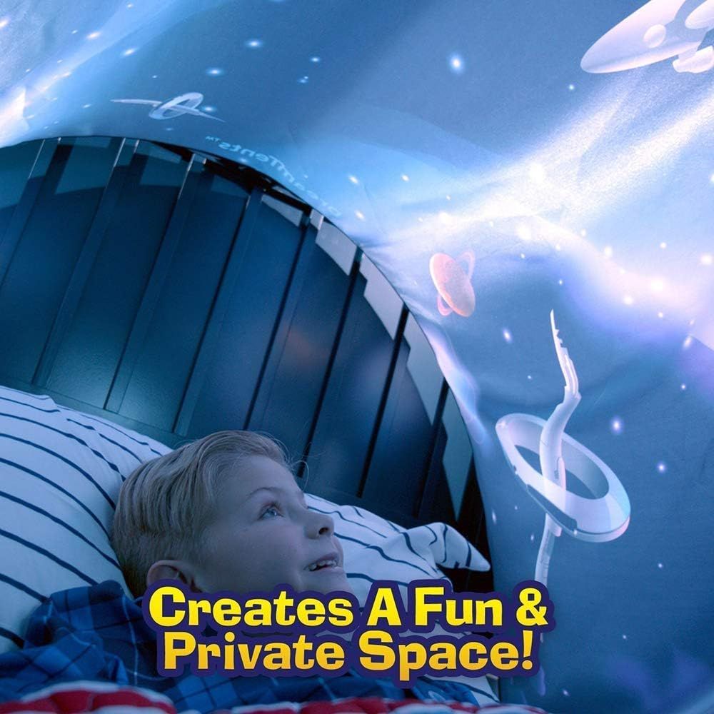 Space-themed kids' bed tent by Everything Baby, cosmic design for outdoor play, measures 80x220 cm, perfect for imaginative kids' spaces.