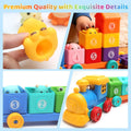 Wooden animal-themed toy toolbox with building set for kids, promoting creative play and fine motor skills, educational gift.